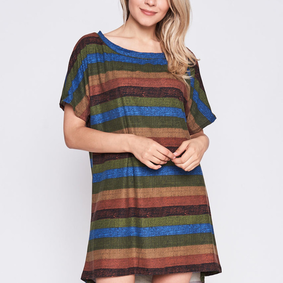 SHORT SLEEVE ROUND NECK T-SHIRT DRESS - Picture 3 of 4